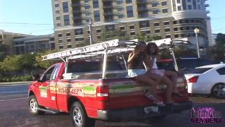 Guys Naked Scavenger Hunt with two Hot Girls from the Midwest Concha