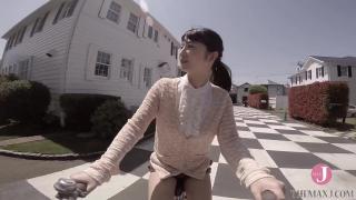 Pretty Asian Babe Gets Filmed Upskirt while Riding Bicycle 6