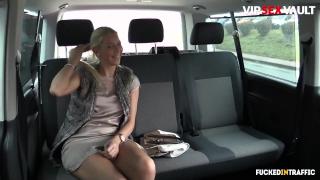 FuckedInTraffic - Karol Lilien Blonde Czech Babe Fucks her Driver in the Car 4