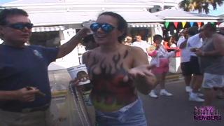 Great Daytime Flashing at Key West Halloween Party 12