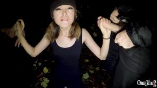 Asian Teen Slut Dates a Couple Strangers Outdoor Bukkake Tinder 5