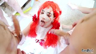 Dutch Teen Swalloween, Halloween Cum Party Blowbang Bukkake 5