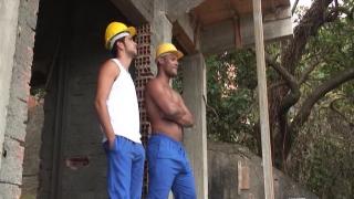 White and Black Construction Workers Enjoy Fucking their Asses at Work 1