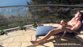 Aussie Nick Shoots his Load of Daily Cum in Public on his Home Balcony 12