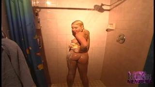 Sexy Blonde Jennifer Soaps up her Hot Body 10