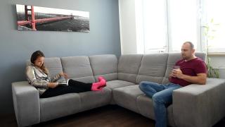 Sister's Smelly Pantyhose, Boots and Feet Fantasy (worn Pantyhose, Smelly Nylon, Step Sister Feet) 2