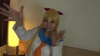 【hentai Cosplay】 Cute School Uniform Cosgirl gives Hot Blow Job and make him Finished by her Hand! 2