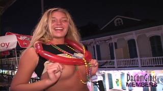 Mardi Gras first Timer Shows Tits & Pussy 5