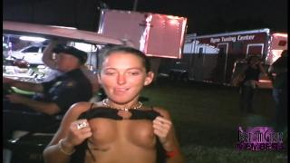 Biker Chicks Flash Tits & Spread Pussy at a Rally 11