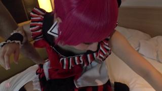 【hentai Cosplay】A Cute Red-haired Maid Cosgirl Enjoys Threesome, Finishes with Vibrator! 6