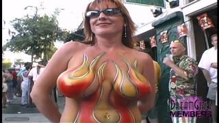 Bare & Bodypainted Tits & Pussy in Key West 8