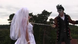 Busty Blonde Bride Gets Fucked outside 1