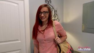 Redhead MILF Trys Anal Masturbates Sucks Swallows Cum for Fake Job on Casting Couch Hula Hoops Too! 1
