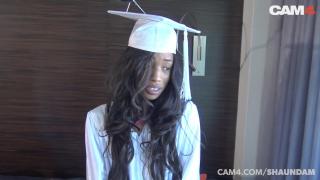 Black Babe Gets Fucked after Graduation | CAM4 2