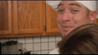 Chef Fucks Busty Hot MILF in her Tight Holes in the Kitchen 2