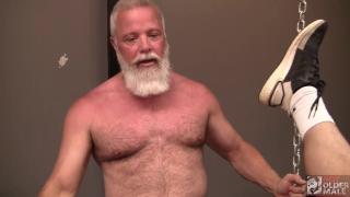 Hot Bottom Cums twice and Gets Bred by much Older SilverFox in the Bathhouse (FULL VERSION) 8