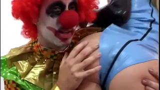 Smoking Hot Blonde College Student Gets Analed by a Clown 3