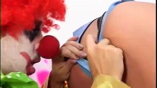 Smoking Hot Blonde College Student Gets Analed by a Clown 4