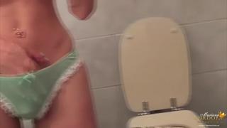 Self Shot in Green Panties and Bra Mariana Cordoba Masturbates in the Bathroom - Pornhub.com 5