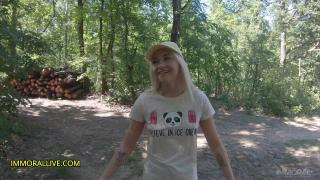 Tag Team Girl Lost in Woods - Marilyn Sugar Rimming Squirting two Creampies Part 1 of 2 2