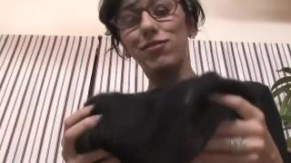 Hot Nerdy Brunette MILF with very Big Natural Tits gives the best Titjob and Handjob 1