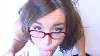 Nerdy Student with a very Big Tits Sucks Step Bro's Dick and Gets Fucked 2