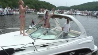 Naked Party Girls on a Boat during Holidays 4
