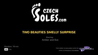 Two Beauties Smelly Surprise (stinky Socks, Worn Socks, Schoolgirls' Feet, Teen Foot Smelling, Toes) 1