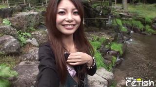 Japanese Babe Gets her Hairy Cunt Fucked in the Nature by the River 1