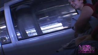 Super Nervous Brunette Public Flasher 7