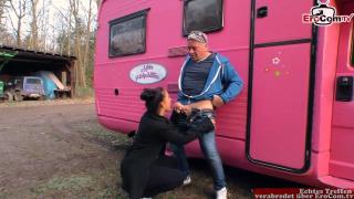 Dark Haired German Slut with Mini Tits Gets Fucked in a Camper Van 3