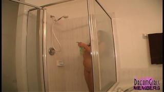 All Natural Girl next Door uses Shower Head to get off 6