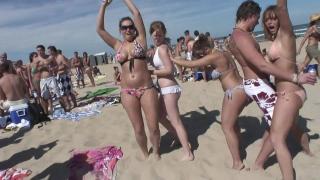 Lovely Party Girls having some Fun on the Beach 10