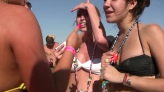 Dance Party on the Beach with Lots of Hotties in Bikinis 12