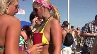 Dance Party on the Beach with Lots of Hotties in Bikinis 2