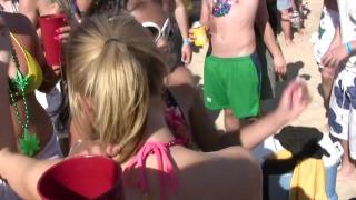 Dance Party on the Beach with Lots of Hotties in Bikinis 5
