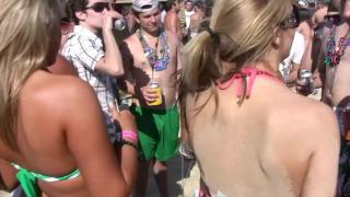 Dance Party on the Beach with Lots of Hotties in Bikinis 6