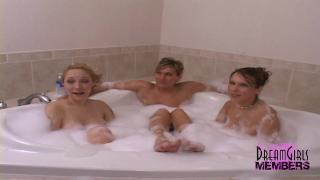 3 Hot Girls next Door Frolic Naked in a Bubble Bath #3 3