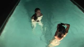 Two Hot Naked Girls Fooling around in the Pool 3