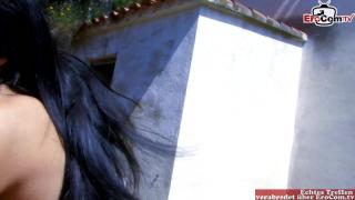 Spanish Woman with Nice Big Tits Fucks a Strange Man in a Deserted Place 6