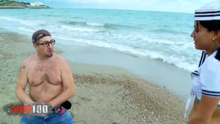 French Babe Joyce Exess Ass Fucked on a Public Beach 2