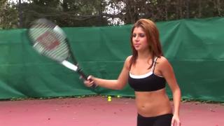 Two Young Ladies Tennis Match Turns into a Threesome 1