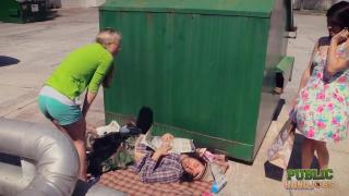 PublicHandjobs - Raquel and Jessie help Man in a way you wouldn't believe 2