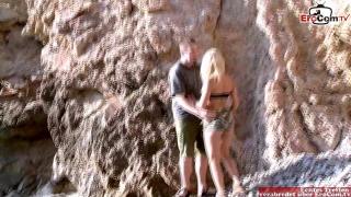 Sexy Spanish Blonde with Slim Body has Sex with a Strange Man Outdoors by the Sea 2
