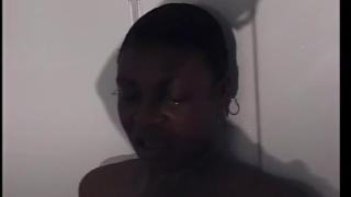 African Wife Shaves her Pussy in the Shower and Gets Fucked Real Hard 5