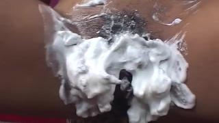 Gorgeous Perfect Slim Body Teen Gets her Hairy Pussy Shaved and Fucked by a White Cock 3