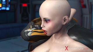 Alien Sex at the Mars Base Camp! a Horny Woman Gets the Anal Fucking 6