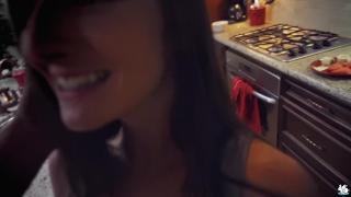 True Amateur - Alt Girl Gets Pounded by Hunk BF in the Kitchen 1