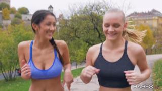 Babes - BFFS Lucette Nice & Darcia Lee try some Passionate Scissoring & a Steamy 69 after their Jog 1