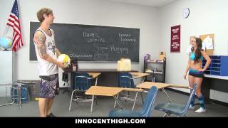 Naughty  babe Lola Foxx Plays Strip Volley in Classroom 1